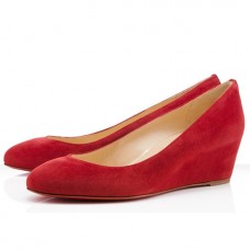 Christian Louboutin New Peanut 40mm Wedges Red