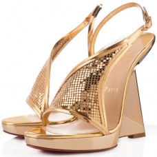 Christian Louboutin Roxy Muse 120mm Wedges Gold