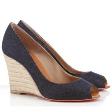 Christian Louboutin Pepi 80mm Wedges Blue