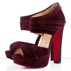 Christian Louboutin Applique 140mm Ankle Boots Plum Christian Louboutin Applique 140mm Ankle Boots Plum