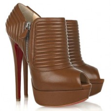 Christian Louboutin Futura 140mm Ankle Boots Brown Christian Louboutin Futura 140mm Ankle Boots Brown