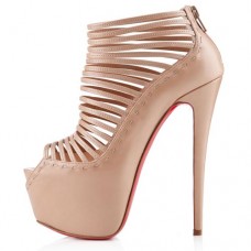 Christian Louboutin Zoulou 160mm Ankle Boots Nude
