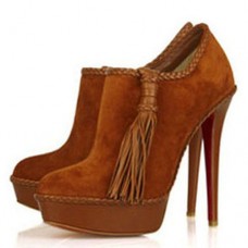 Christian Louboutin SulTaupee 140mm Ankle Boots Brown