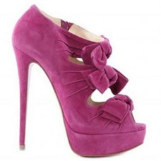 Christian Louboutin Madame Butterfly 140mm Ankle Boots Pink