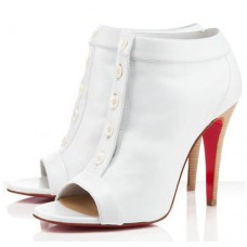 Christian Louboutin Maotic 120mm Ankle Boots White Christian Louboutin Maotic 120mm Ankle Boots White