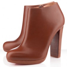 Christian Louboutin Rock And Gold 120mm Ankle Boots Brown Christian Louboutin Rock And Gold 120mm Ankle Boots Brown