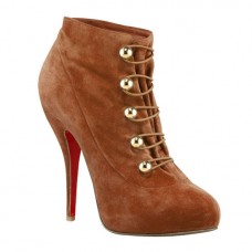 Christian Louboutin Fifre Corset 120mm Ankle Boots Brown Christian Louboutin Fifre Corset 120mm Ankle Boots Brown