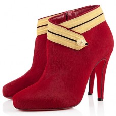 Christian Louboutin Marychal 100mm Ankle Boots Red Christian Louboutin Marychal 100mm Ankle Boots Red