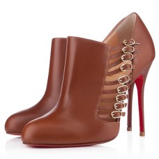 Christian Louboutin Safety 100mm Ankle Boots Brown Christian Louboutin Safety 100mm Ankle Boots Brown