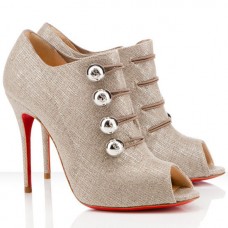 Christian Louboutin Loubout 100mm Ankle Boots Taupe Christian Louboutin Loubout 100mm Ankle Boots Taupe
