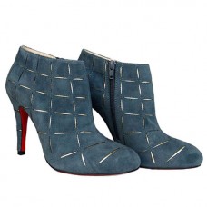 Christian Louboutin Globe 100mm Ankle Boots Blue Christian Louboutin Globe 100mm Ankle Boots Blue