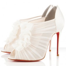 Christian Louboutin Canonita 100mm Ankle Boots White Christian Louboutin Canonita 100mm Ankle Boots White
