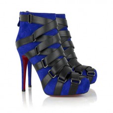 Christian Louboutin Nitoinimoi Bandage 120mm Ankle Boots Navy Christian Louboutin Nitoinimoi Bandage 120mm Ankle Boots Navy