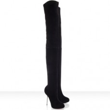 Christian Louboutin Big Lips Thigh 120mm Boots Black