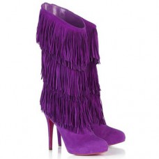 Christian Louboutin Forever Tina 140mm Boots Parme