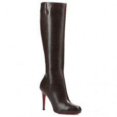 Christian Louboutin Simple Botta 100mm Boots Chocolate