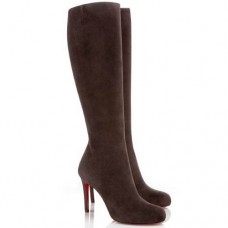 Christian Louboutin Simple Botta 100mm Boots Chocolate