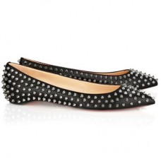 Christian Louboutin Pigalle Spiked Ballerinas Black