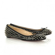 Christian Louboutin Big Kiss Studded Ballerinas Black Christian Louboutin Big Kiss Studded Ballerinas Black
