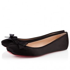 Christian Louboutin Boudoir Satin Ballerinas Black Christian Louboutin Boudoir Satin Ballerinas Black