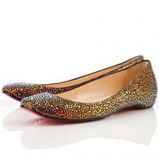 Christian Louboutin Gozul Strass Ballerinas Dark Parme Christian Louboutin Gozul Strass Ballerinas Dark Parme