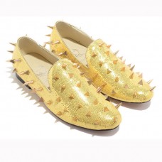 Christian Louboutin Rollergirl Loafers Gold