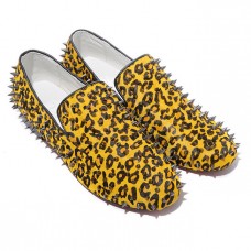 Christian Louboutin Rolling Spikes Loafers Yellow Christian Louboutin Rolling Spikes Loafers Yellow