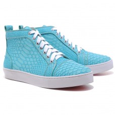 Christian Louboutin Louis Python Sneakers Blue Christian Louboutin Louis Python Sneakers Blue