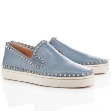 Christian Louboutin Pik Boat Sandals Light Grey