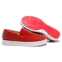Christian Louboutin Roller Boat Loafers Red Christian Louboutin Roller Boat Loafers Red