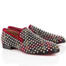 Christian Louboutin Rollerboy Spikes Loafers Red Christian Louboutin Rollerboy Spikes Loafers Red