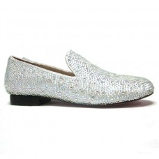 Christian Louboutin Strass Loafers White
