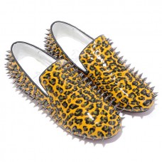 Christian Louboutin Rollerboy Spikes Loafers Gold