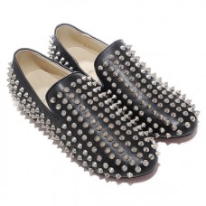 Christian Louboutin Rollerboy Silver Spikes Loafers Black Christian Louboutin Rollerboy Silver Spikes Loafers Black