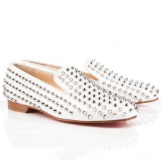 Christian Louboutin Rollerboy Spikes Loafers White