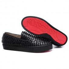 Christian Louboutin Roller Boat Spikes Loafers Black