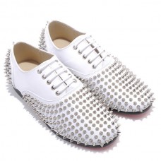 Christian Louboutin Rollerboy Spikes Loafers White