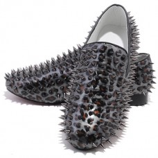 Christian Louboutin Rollerboy Spikes Loafers Grey