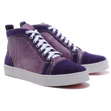 Christian Louboutin Louis Rhinestones Sneakers Parme