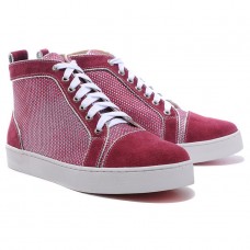 Christian Louboutin Louis Rhinestones Sneakers Red