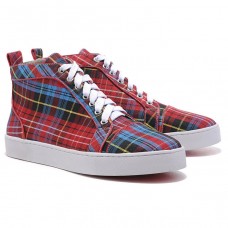 Christian Louboutin Louis TarTaupe Sneakers Red