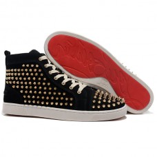 Christian Louboutin Louis Gold Spikes Sneakers Black Christian Louboutin Louis Gold Spikes Sneakers Black