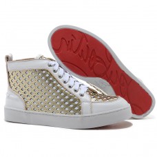 Christian Louboutin Louis Spikes Sneakers White