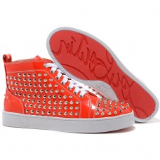Christian Louboutin Louis Spikes Sneakers Orange