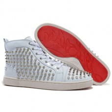 Christian Louboutin Louis Spikes Sneakers White