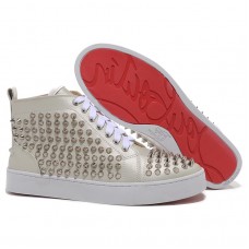 Christian Louboutin Louis Spikes Sneakers Beige