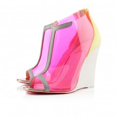 Christian Louboutin Scuba 100mm Wedges Canari/Stone