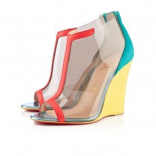 Christian Louboutin Scuba 100mm Wedges Caraibes/Canari