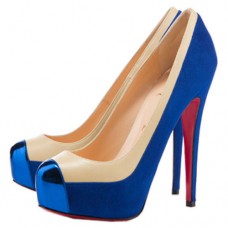 Christian Louboutin Mago Two Tone 140mm Pumps Blue Christian Louboutin Mago Two Tone 140mm Pumps Blue