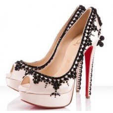 Christian Louboutin Torero 140mm Peep Toe Pumps Nude